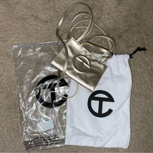 TELFAR GOLD SMALL SHOPPING BAG